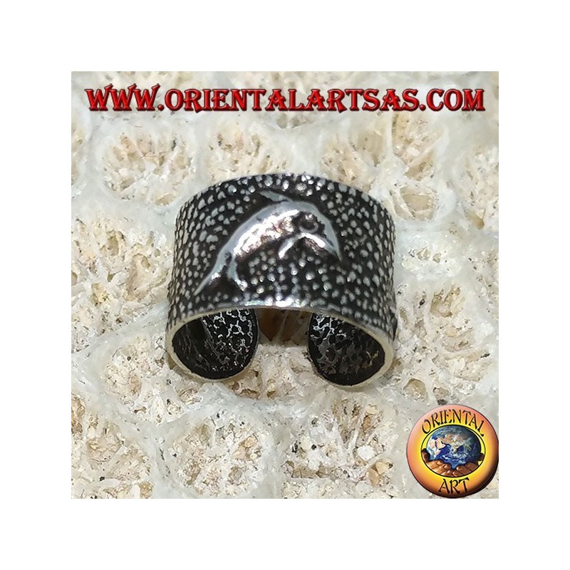 Ear Cuff in silver, dolphin