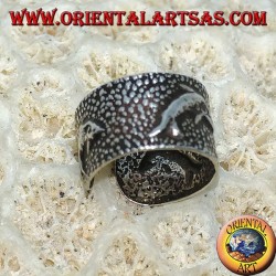 Manchette d'oreille en argent, dauphin