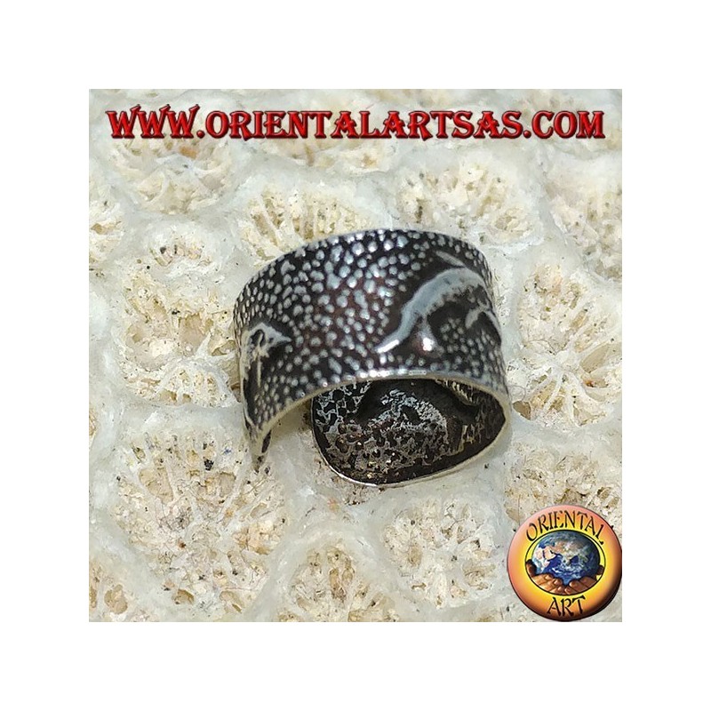 Ear Cuff in argento, delfino