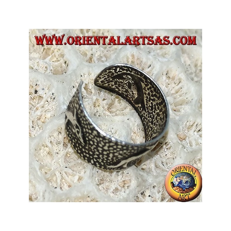 Orejeras en plata, delfín