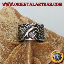 Ear Cuff in silver, dolphin