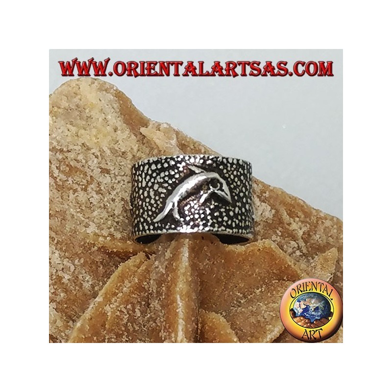 Manchette d'oreille en argent, dauphin