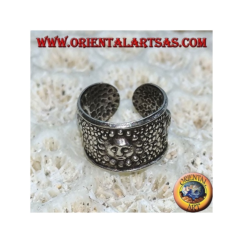 Ear Cuff in argento a fascia , sole