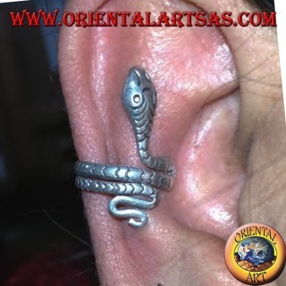 Ear Cuff in argento serpente