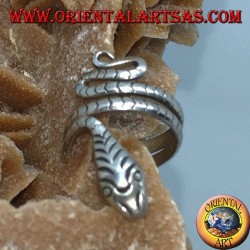 Manchette d'oreille en serpent d'argent