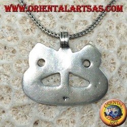 Pendant in silver ship with Viking Drakkar dragons