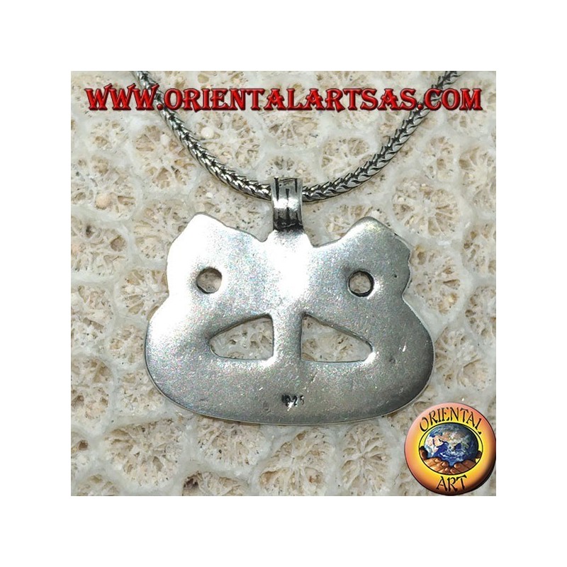 Pendentif en bateau argenté avec dragons Drakkar Viking
