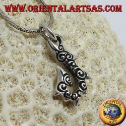 Pendentif en argent, hameçon HEI Matau typique des îles hawaïennes