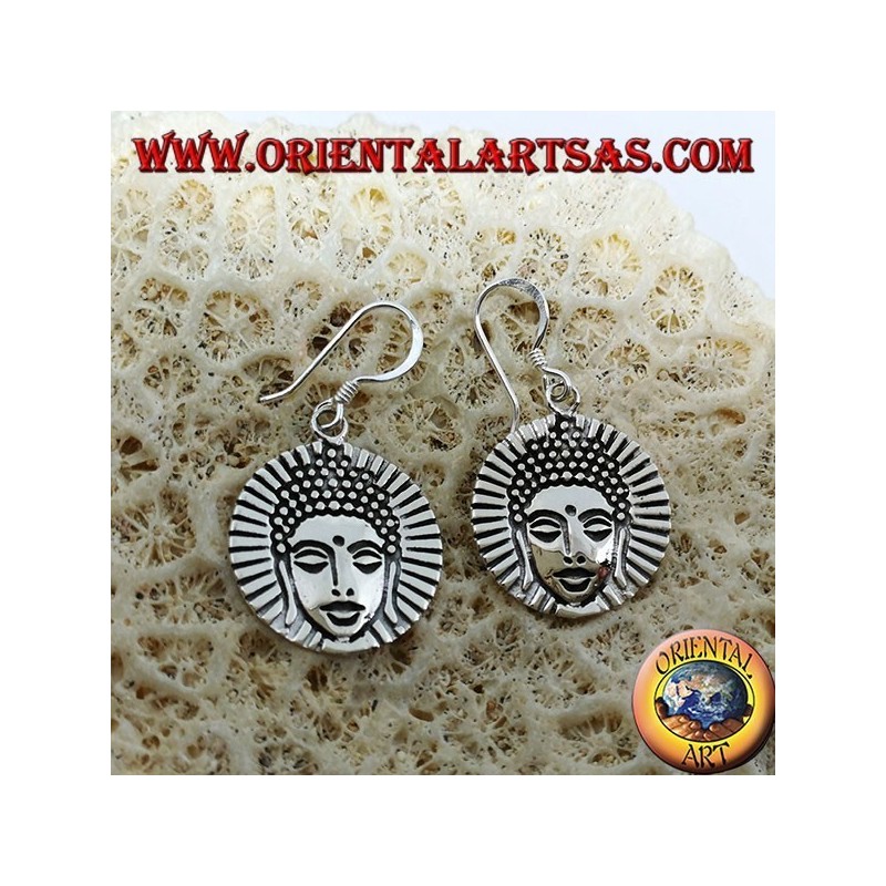 Orecchini in argento faccia di Buddha