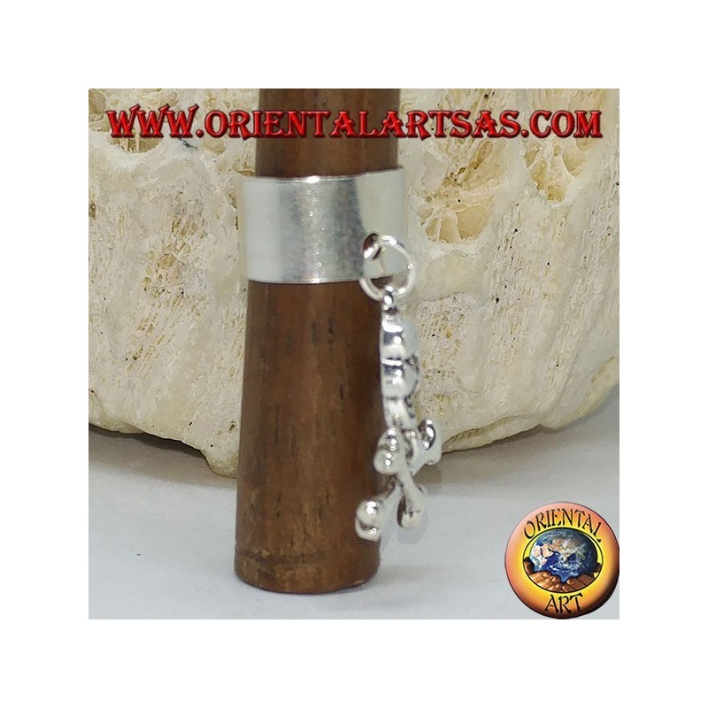Boucle d'oreille en argent avec tête de mort