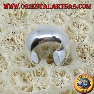 Boucle d'oreille manchette d'oreille en argent avec bande arrondie lisse