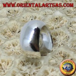 Ear Cuff Earring in silver with smooth rounded band