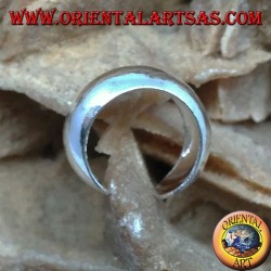 Ear Cuff Earring in silver with smooth rounded band