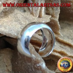 Ear Cuff Earring in silver with smooth rounded band