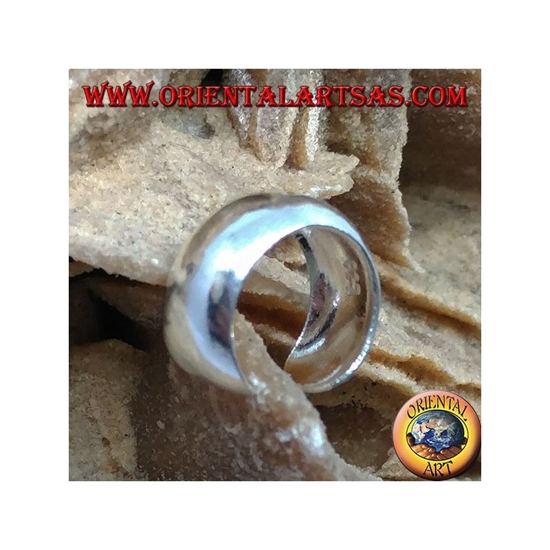 Boucle d'oreille manchette d'oreille en argent avec bande arrondie lisse