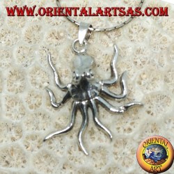 Colgante en plata del pulpo , símbolo móvil de la inteligencia.