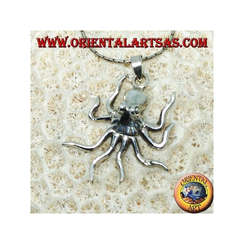 Anhänger in Silber das bewegliche Symbol der Krake