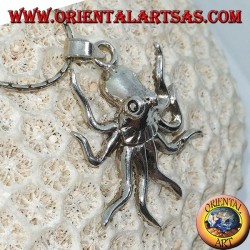 Colgante en plata del pulpo , símbolo móvil de la inteligencia.