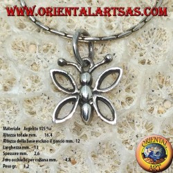 Small silver pendant of a butterfly