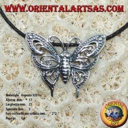 Colgante de plata de una mariposa con dos ganchos para collar.