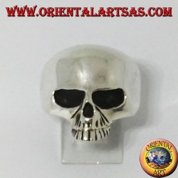 Silver ring, skull without jaw