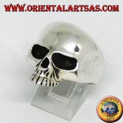 Silver ring, skull without jaw