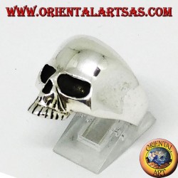 Anillo de plata, calavera sin mandíbula.