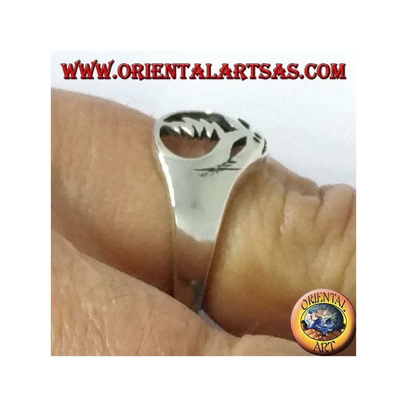 Anello in argento massiccio 925‰ anallergico teschio alieno