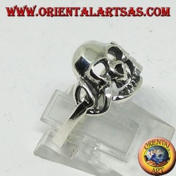 Silberring mit dem Krähenschädel