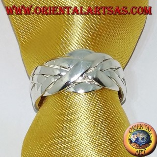 Anillo de la fe turca en plata de seis hilos.
