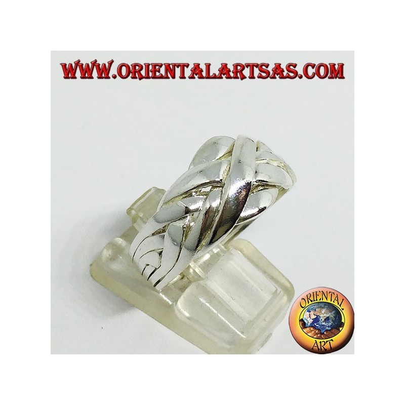 Anillo de la fe turca en plata de seis hilos.
