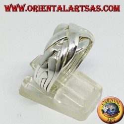 Bague de puzzle de la foi turque en argent à six fils
