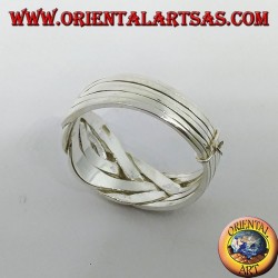 Bague de puzzle de la foi turque en argent à six fils