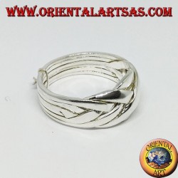 Bague de puzzle de la foi turque en argent à six fils