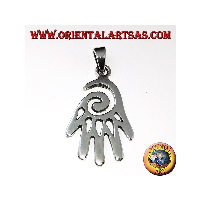 Pendentif en argent avec spirale
