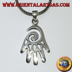 Anhänger in Silber Hand mit Spirale