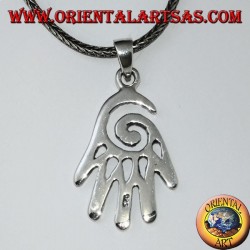 Anhänger in Silber Hand mit Spirale