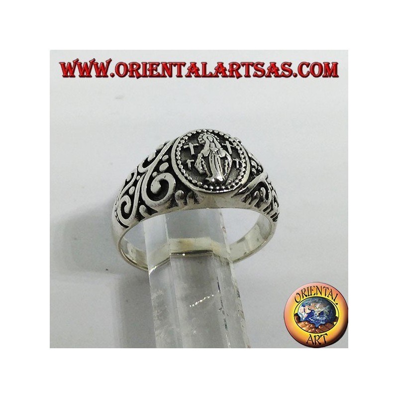 Bague en argent de la Madone miraculeuse