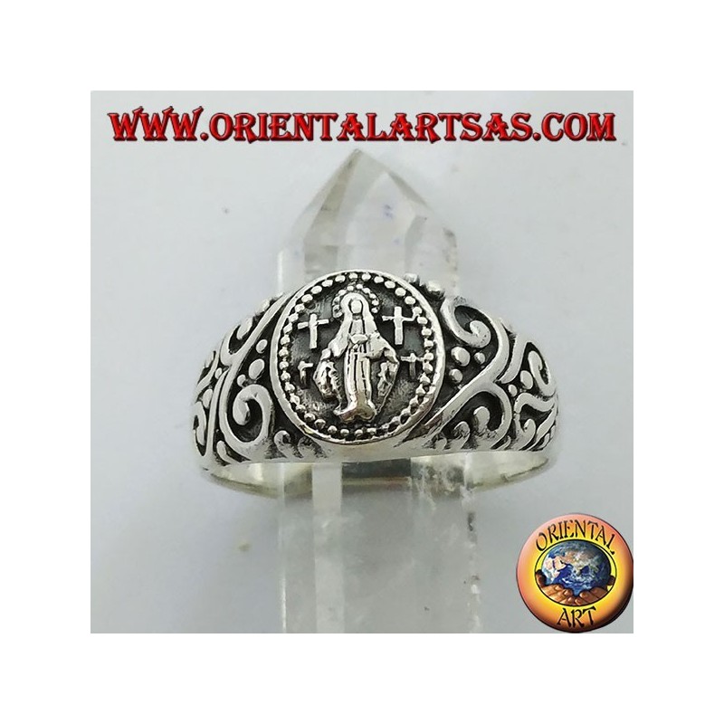 Silberring der wundersamen Madonna