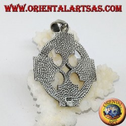 Silberanhänger, keltisches Kreuz mit Odin Gungnir