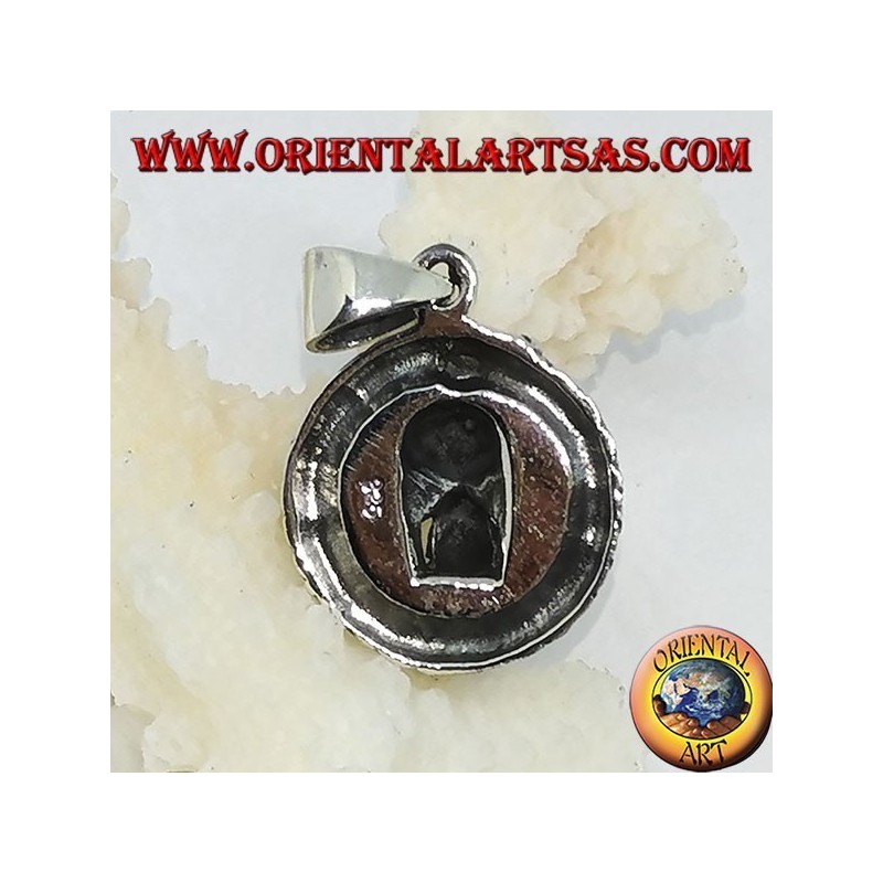 Silver pendant, Ouroboros Uroboro dragon with skull