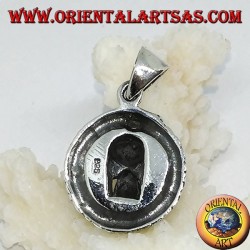 Silver pendant, Ouroboros Uroboro dragon with skull