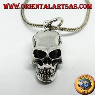Colgante de plata con forma de calavera, homo sapiens.