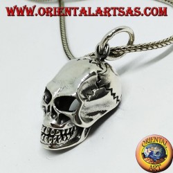 Colgante de plata con forma de calavera, homo sapiens.