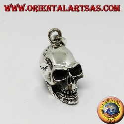 Pendentif tête de mort en argent 925, homo sapiens.