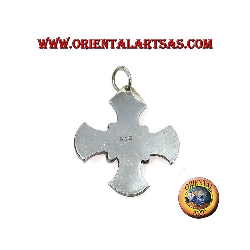 Silberanhänger, keltisches Kreuz mit Mondstein Adularia