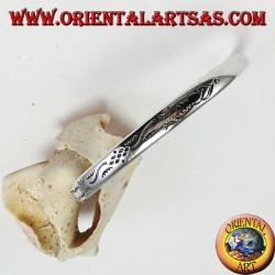 Steifes Armband in Silber mit balinesischen handgefertigten Gravierungen