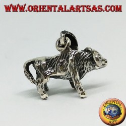 Pendentif en argent d'un buffle