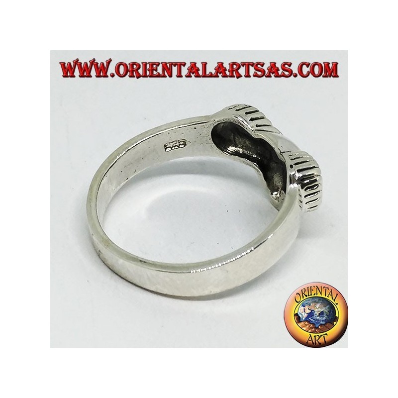 Silver ring with ram's head