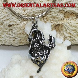 Silver pendant of a prancing horse